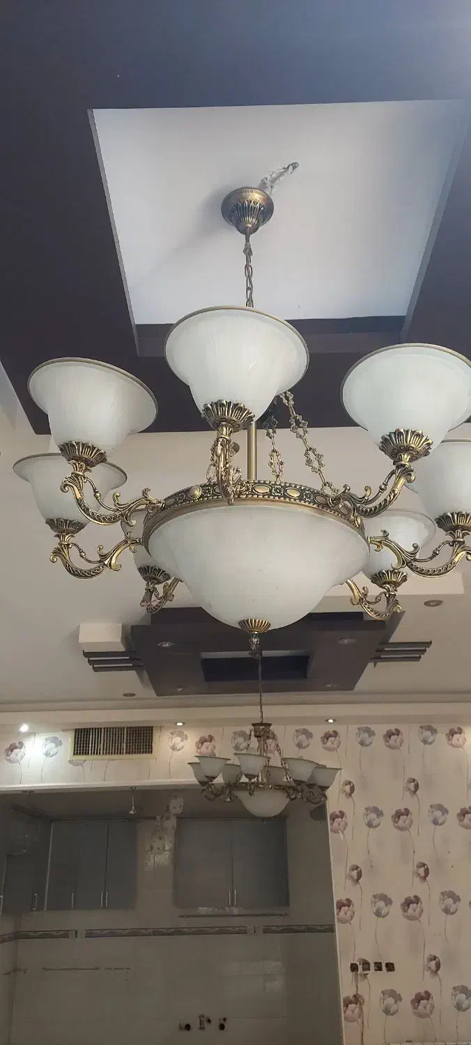 لوستر سلطنتی ۸ شاخه|لوستر و چراغ آویز|کرمان, |دیوار