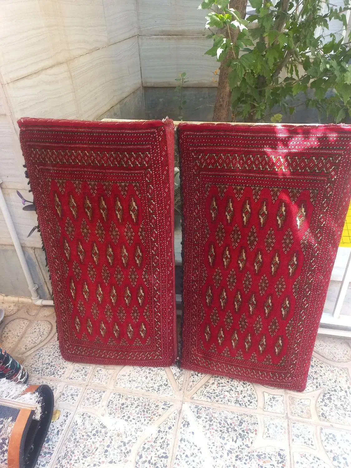 یک جفت پشتی دستبافت|پشتی|خرمدره, |دیوار