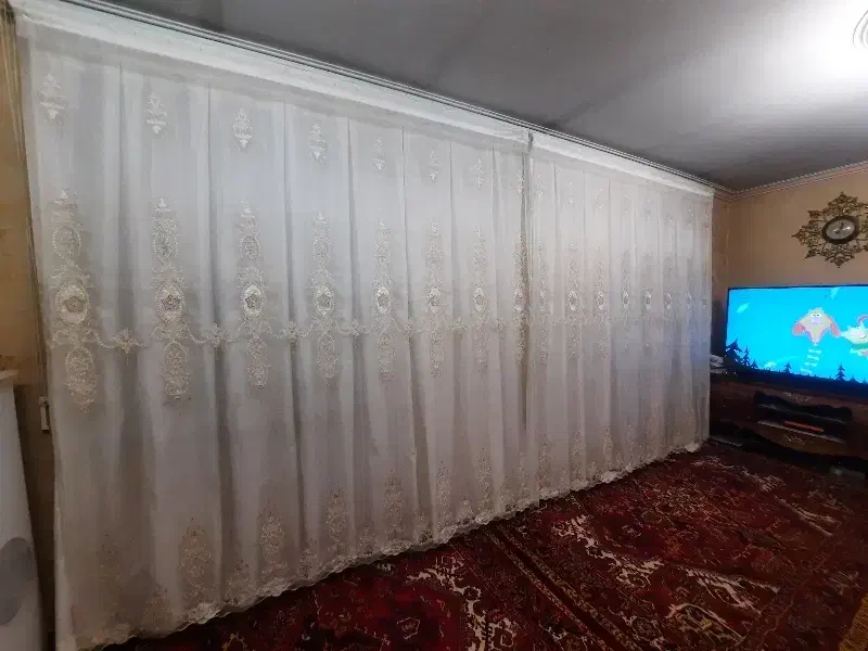 پرده اطلسی طوری و زیر پرده مدل جدید|پرده، رانر، رومیزی|شهریار, کهنز|دیوار