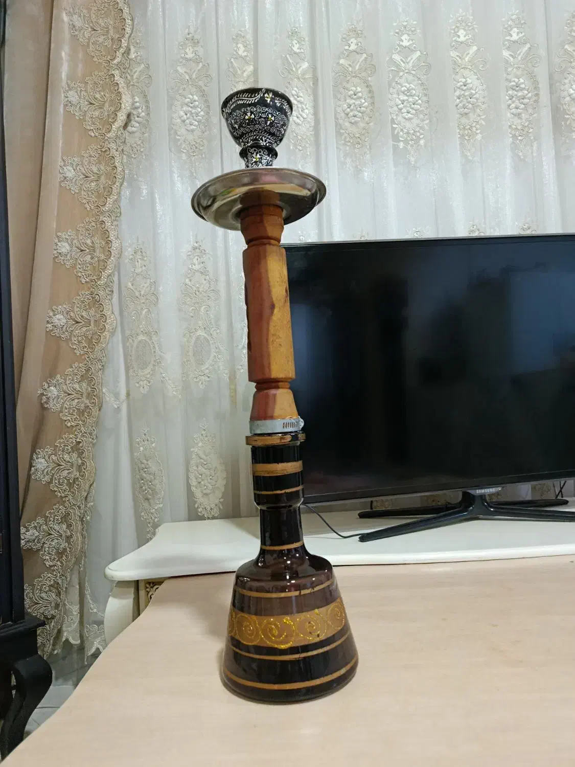 قلیون چوب در حد نو|کلکسیون و سرگرمی|اسفراین, |دیوار