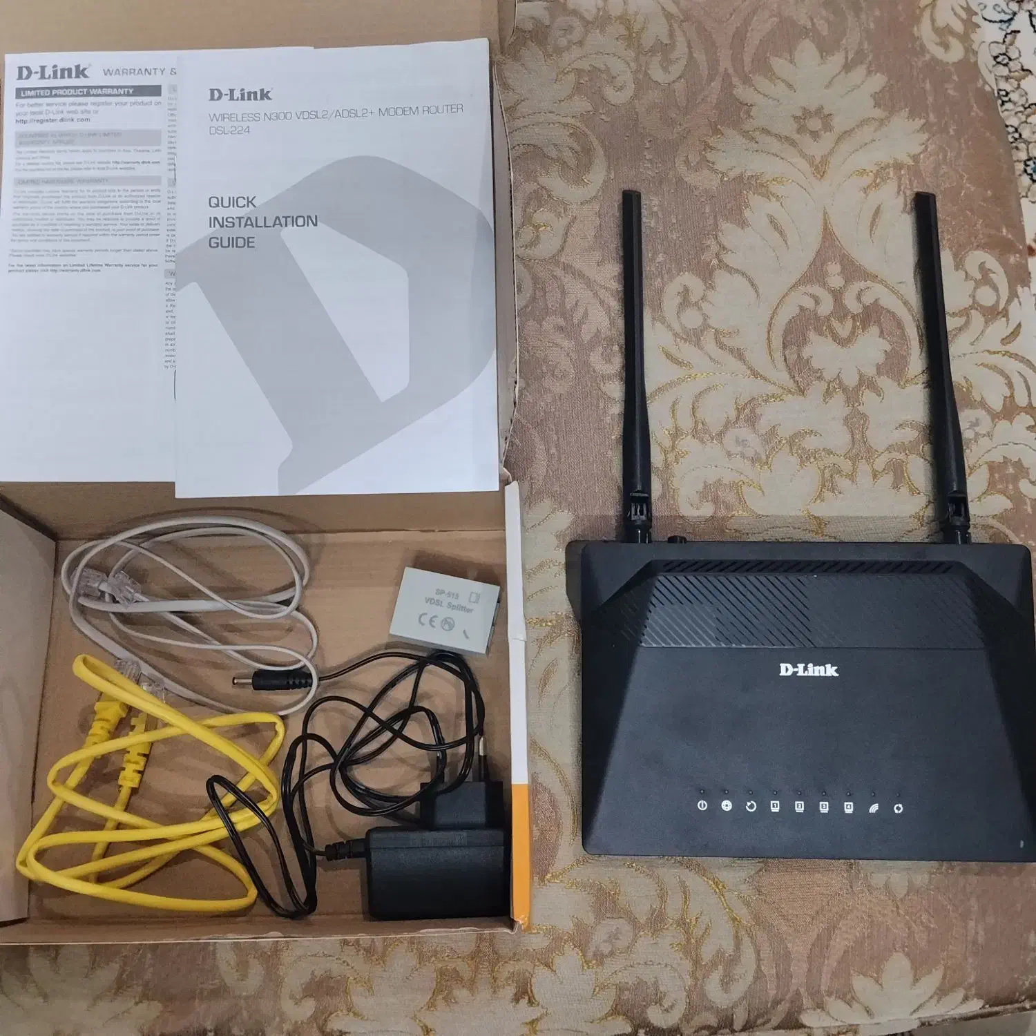 مودم دی لینک adsl/vdsl2 dsl 224نو با گارانتی 3ساله|مودم و تجهیزات شبکه|ری, حمزهآباد|دیوار