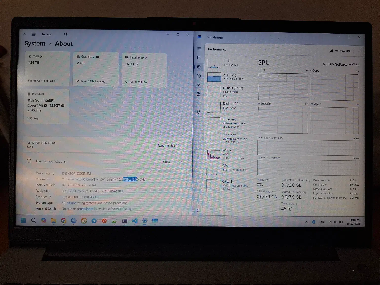 لپ تاپ لنوو  ideapad3 16G 1Tb 256G i5-1155G7 GPU2G|رایانه همراه|اصفهان, مهدی آباد|دیوار