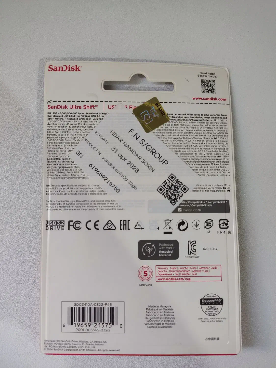 فلش ۳۲ گیگ سندیسک usb 3.2|لوازم جانبی موبایل و تبلت|تهران, مهرآباد جنوبی|دیوار