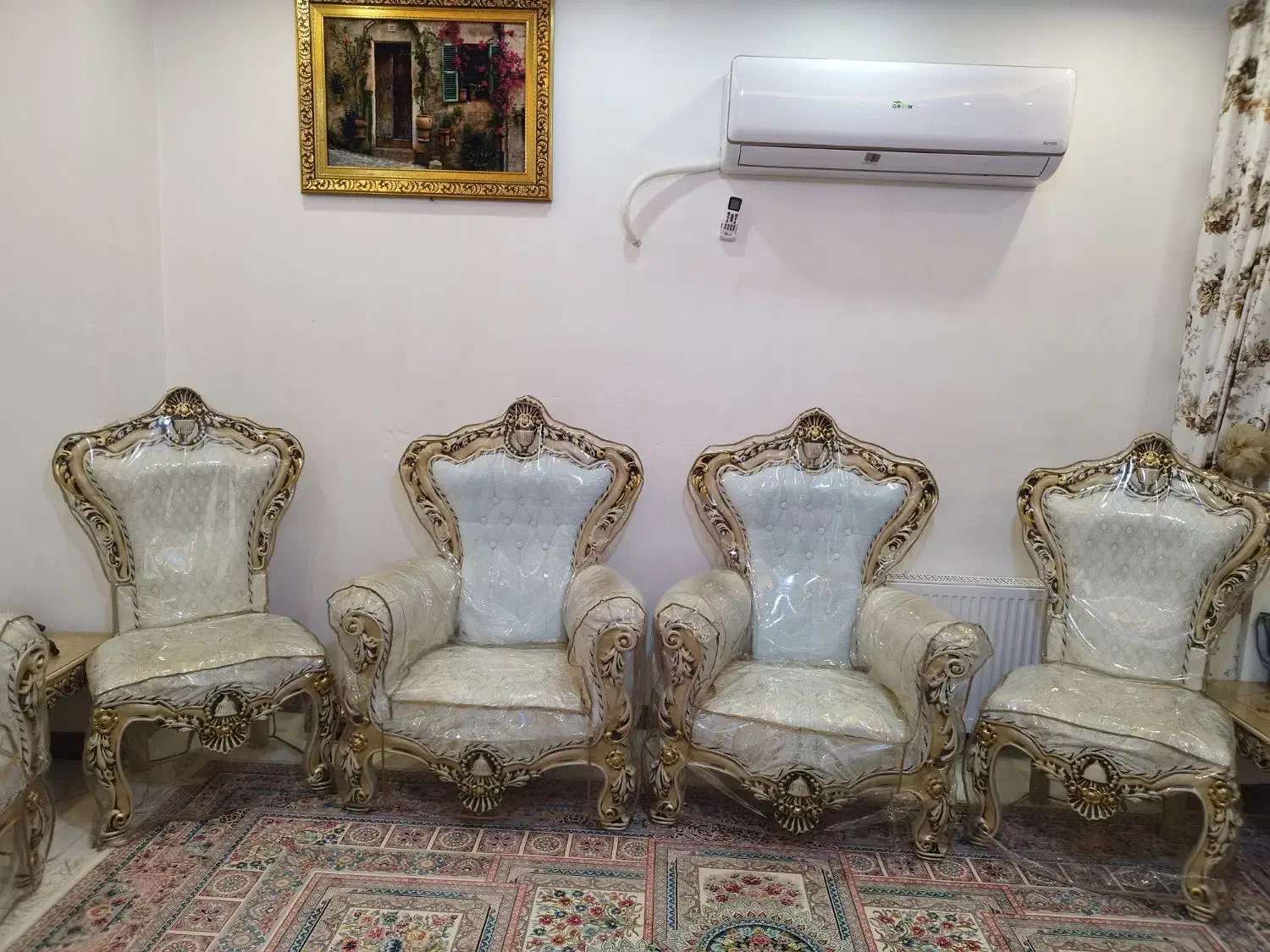 مبل سلطنتی 9نفره|مبلمان خانگی و میز عسلی|کرج, حیدرآباد|دیوار