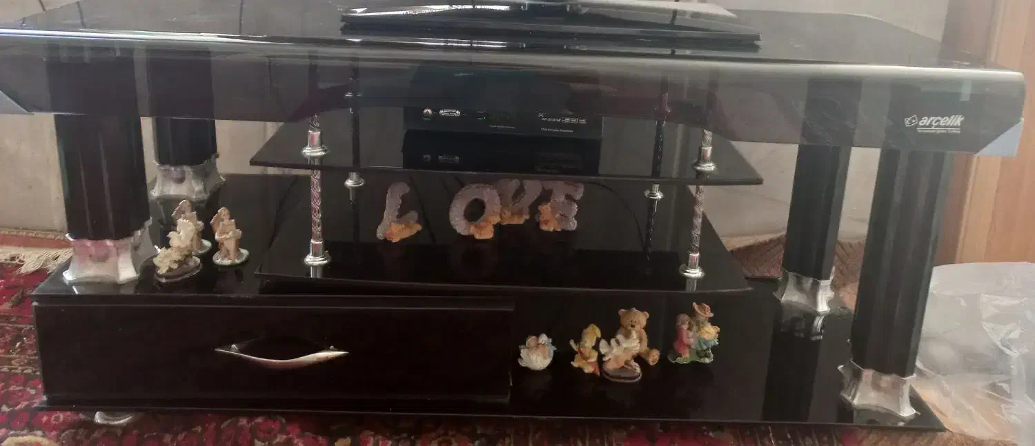 میز شیشه ای تلویزیون مارک ترکیه|میز تلویزیون|جهرم, |دیوار