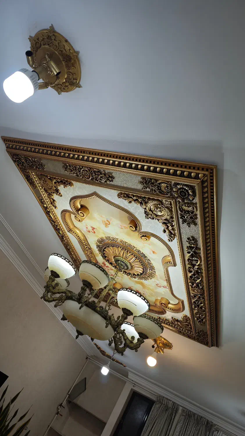 گل سقف ایتالیایی|لوستر و چراغ آویز|بهبهان, |دیوار