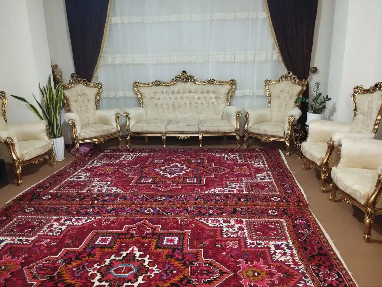 مبلمان استیل۹نفره|مبلمان خانگی و میز عسلی|شبستر, |دیوار