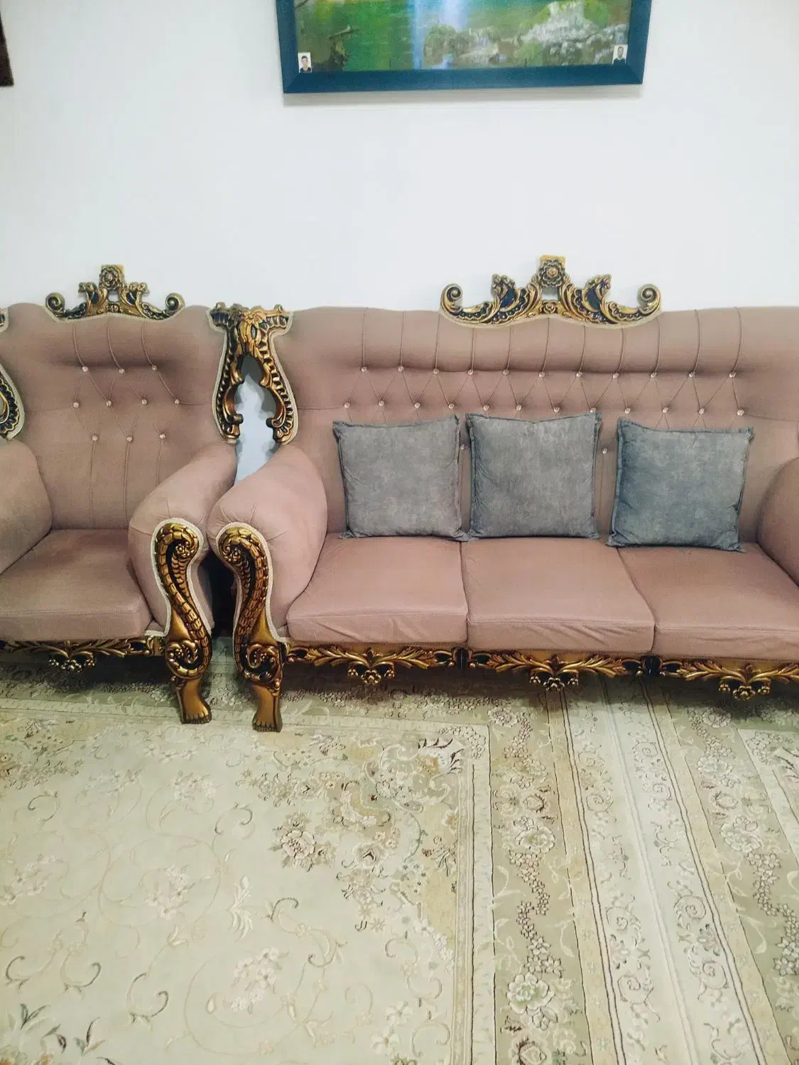 مبل۷نفره|مبلمان خانگی و میز عسلی|لاهیجان, طالقانی|دیوار