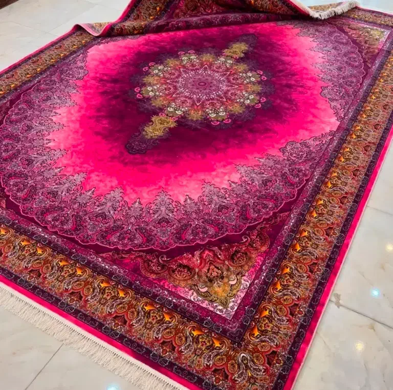 فرش زعفران کاشان مدل یاقوتی نارنجی۱۲مترب|فرش|شیراز, دروازه قران|دیوار