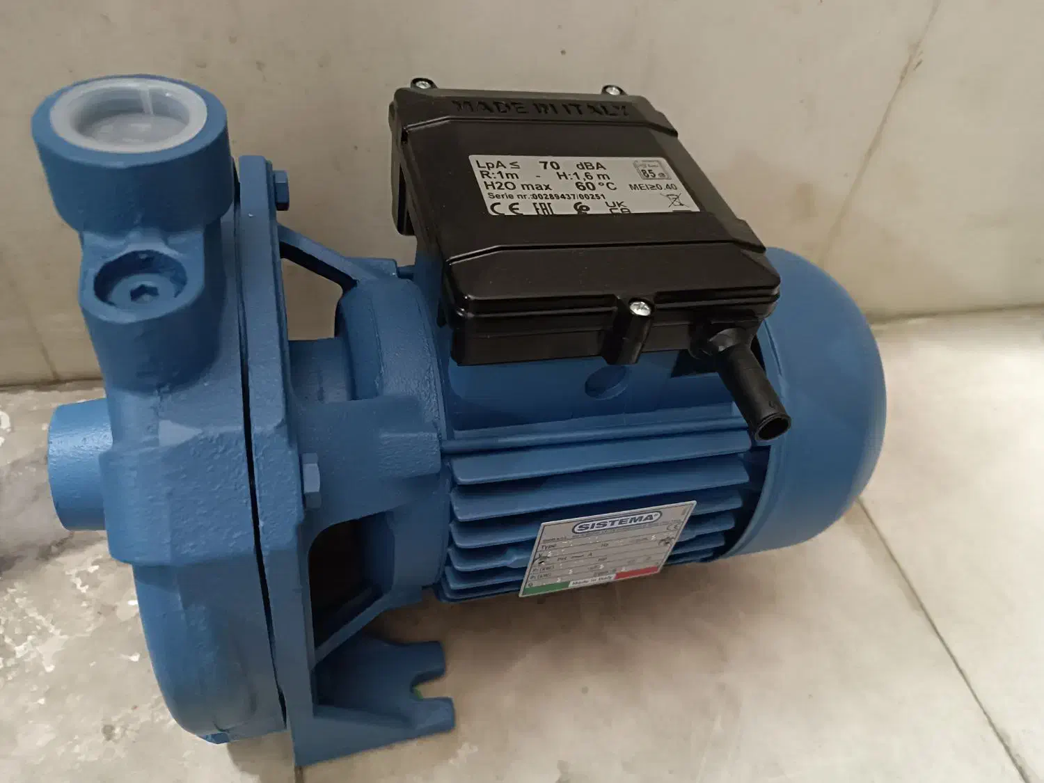 پمپ اب یک اسب ایتالیایی (مارک سیستما)|مصالح و تجهیزات ساختمان|یزد, |دیوار