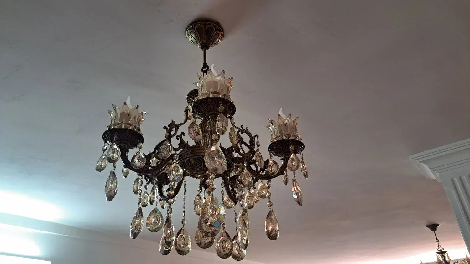 لوستر زیبا در حد نو|لوستر و چراغ آویز|خوی, |دیوار