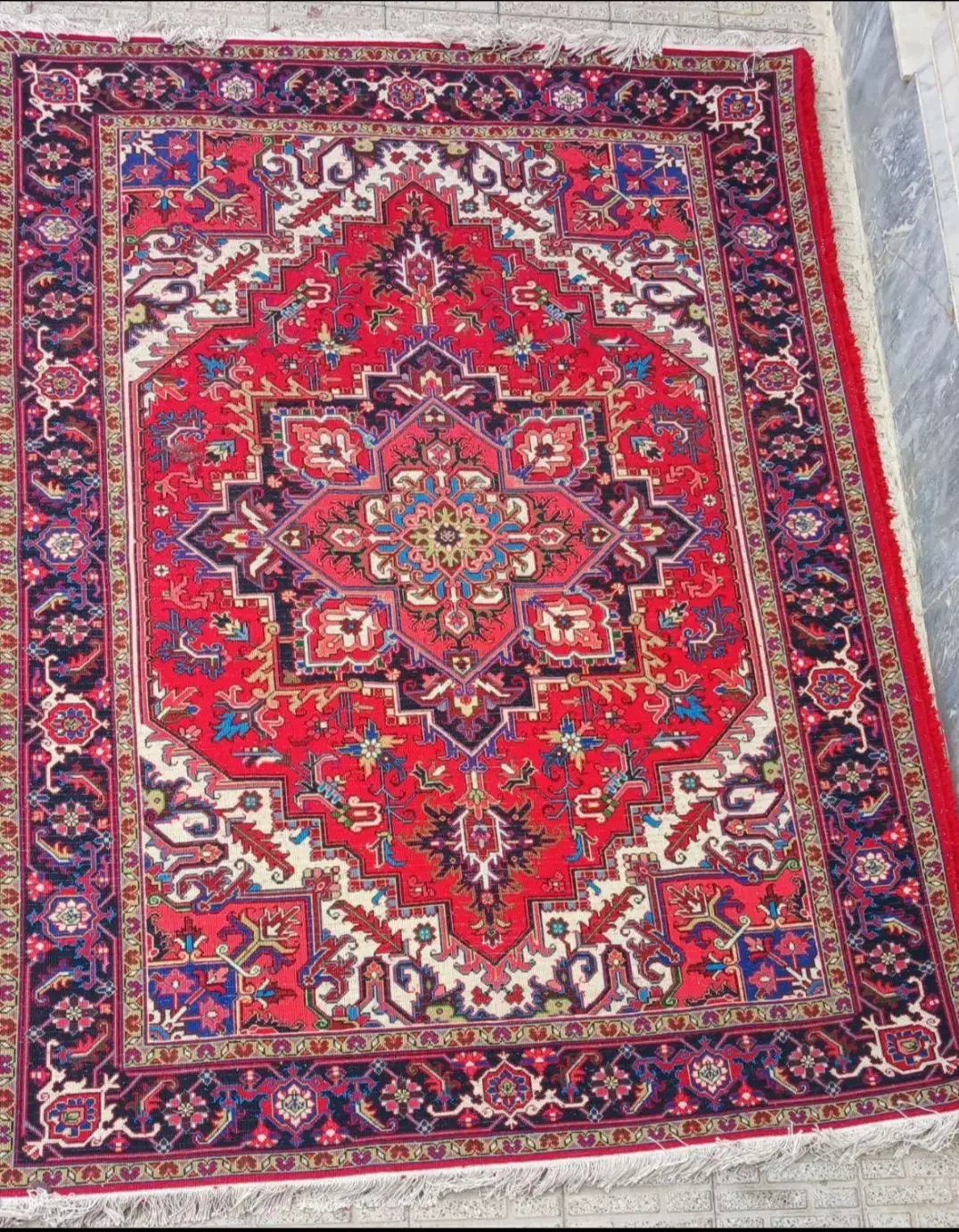 دو تخته فرش هریس تاجری|فرش|آذرشهر, |دیوار