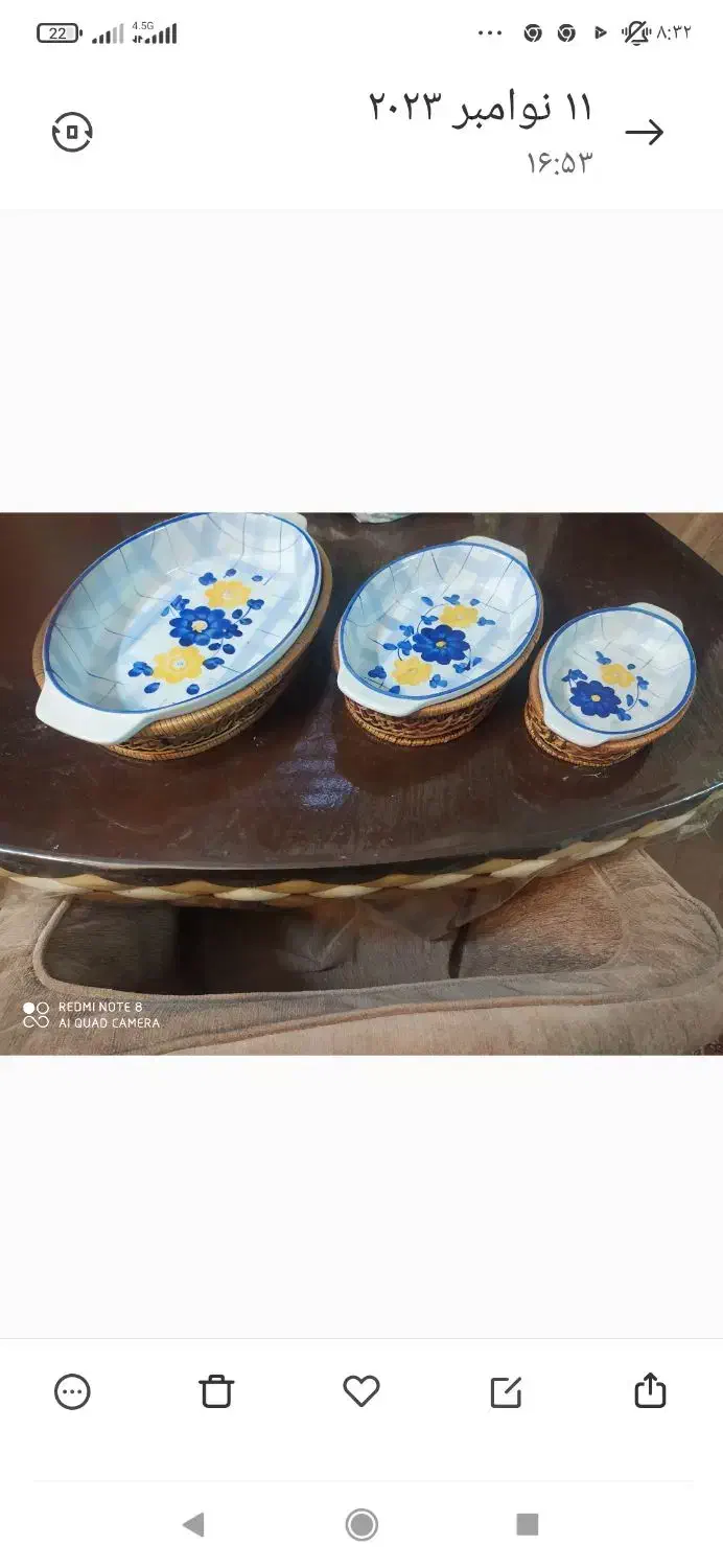 ظرف گل پنبه ای نوی نو|ظروف سرو و پذیرایی|قزوین, |دیوار