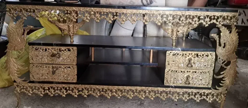 زیر تلوزیون تمام برنز ۱۲تومن|میز تلویزیون|دورود, |دیوار