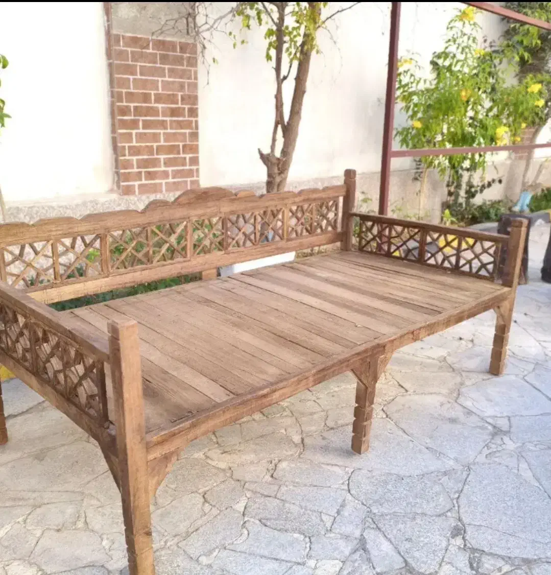 تخت سنتی چوبی مناسب حیاط ورستورانها|صندلی و نیمکت|چابهار, |دیوار