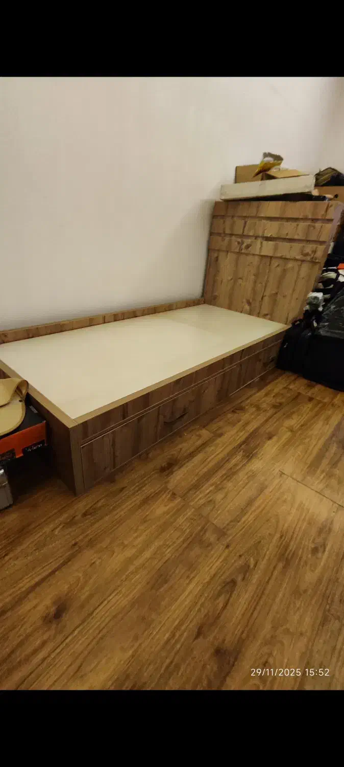 تخت خواب یک نفره نوجوان|تخت و سرویس خواب|گنبد کاووس, |دیوار