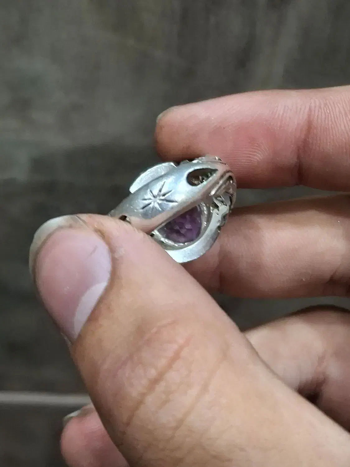 انگشتریاقوت‌‌وآمیتیس‌طبیعی رکاب‌دستساز|جواهرات|اردبیل, |دیوار