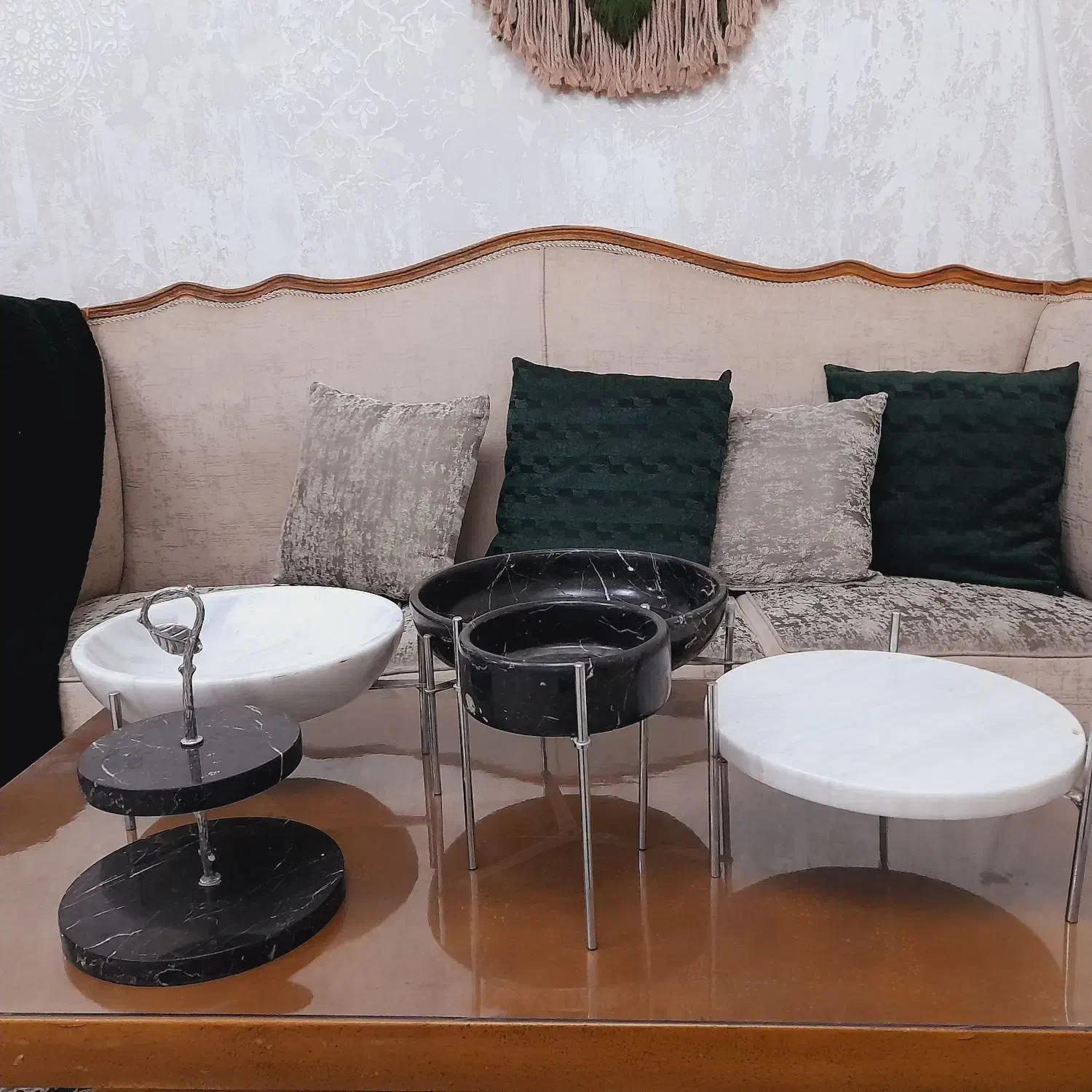 ظروف پذیرایی سنگ.کاملا نونو|ظروف سرو و پذیرایی|قرچک, میرزائی جنوبی|دیوار