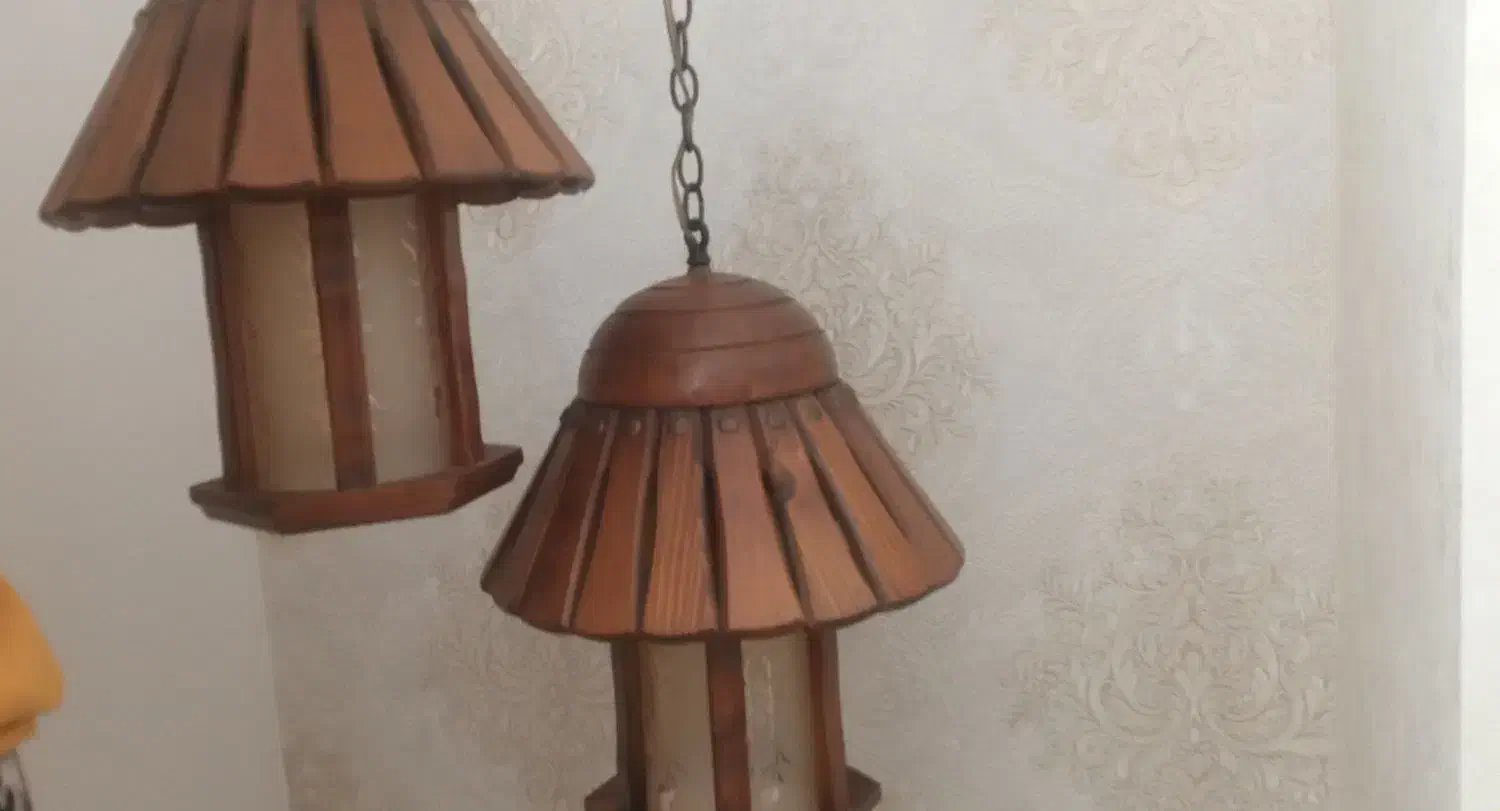 لوستر چوبی|لوستر و چراغ آویز|تبریز, |دیوار