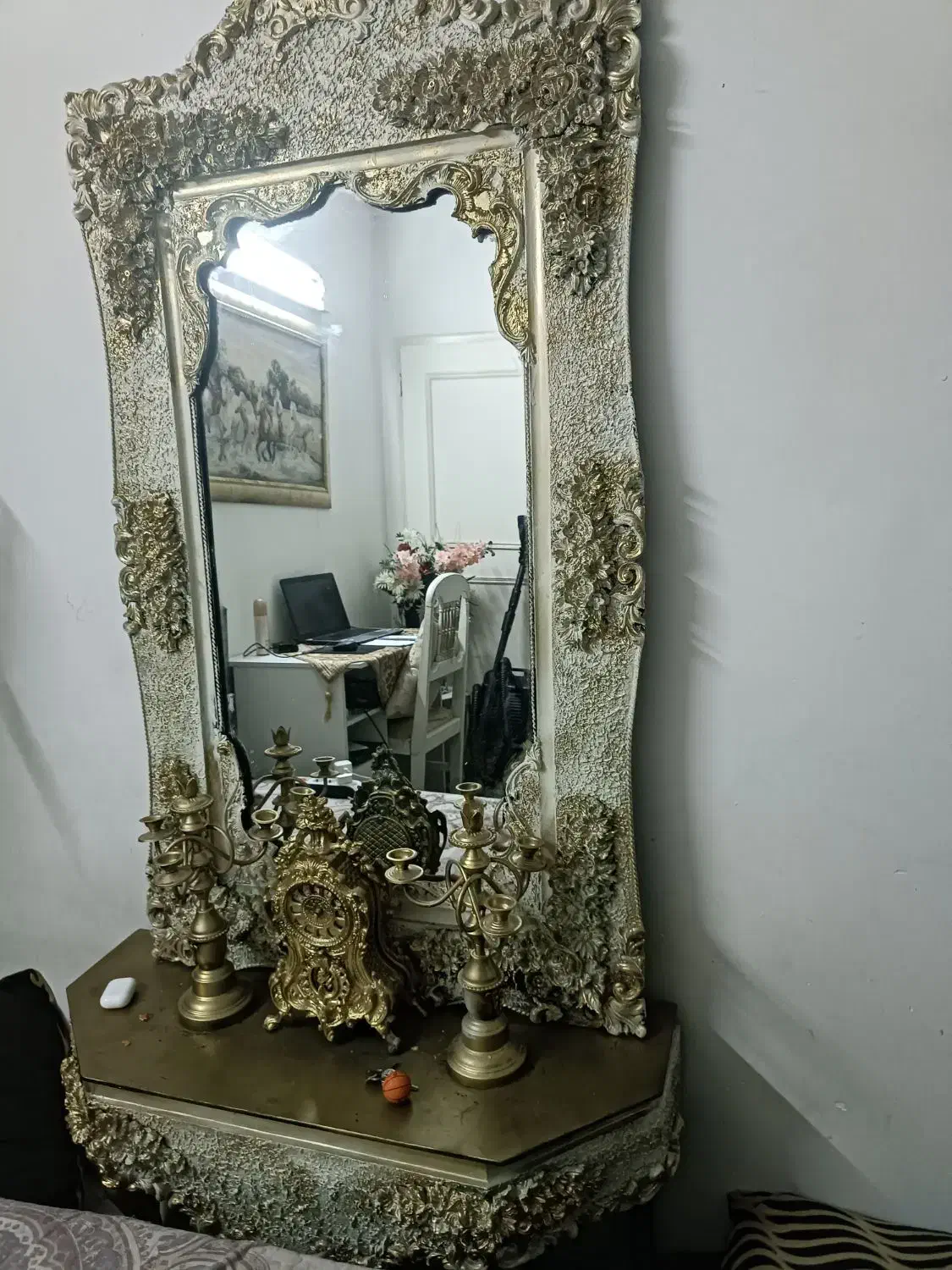 اینه وشمعدان|آینه|قزوین, |دیوار