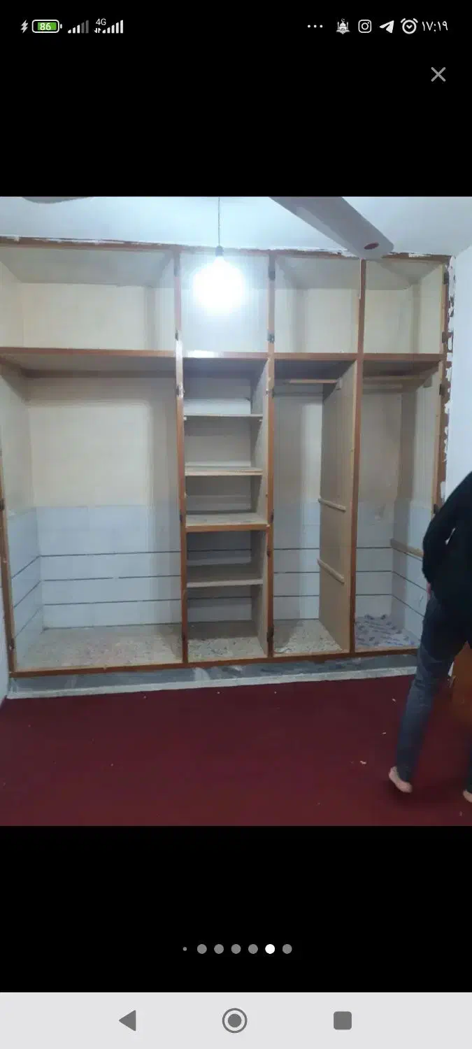 کمد دیواری چوب|جاکفشی، کمد، دراور|امیدیه, |دیوار