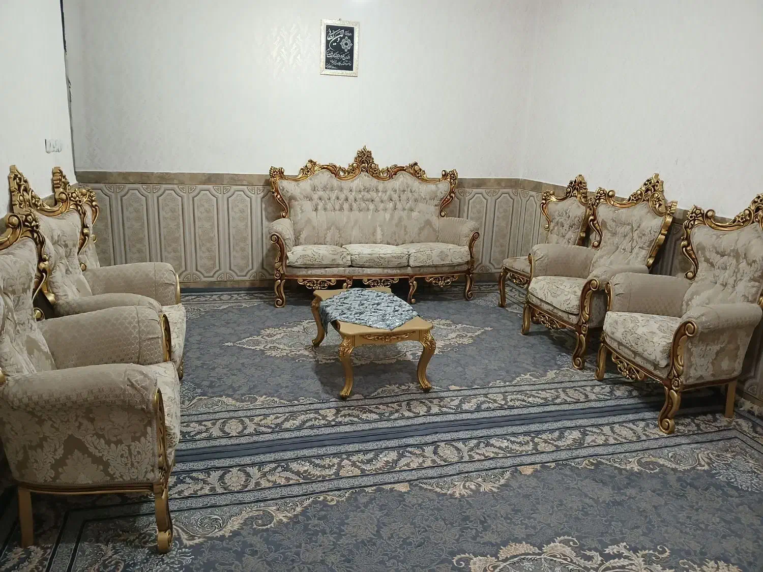 سوسنگرد ، مبل سلطنتی ۹ نفره درحدنو|مبلمان خانگی و میز عسلی|سوسنگرد, |دیوار