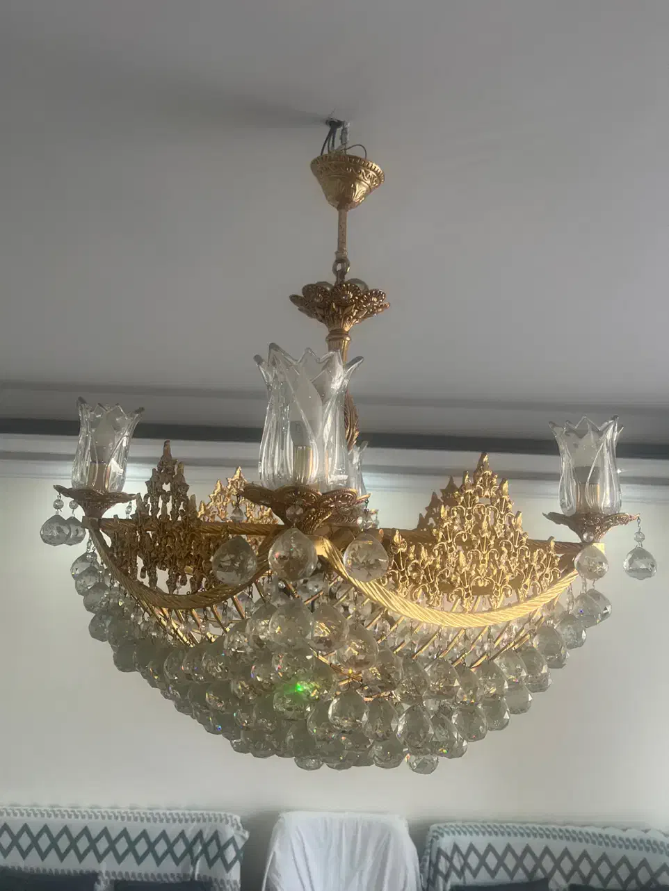 لوستر آویز تمام برنج|لوستر و چراغ آویز|تهران, وردآورد|دیوار