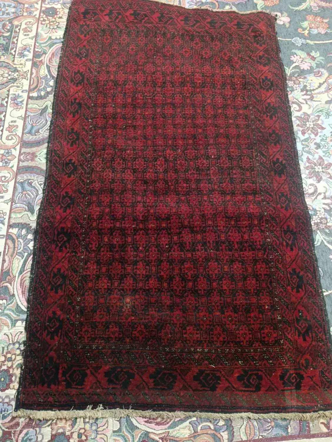 قالیچه دست بافت نخ ابریشم|فرش|پیشوا, |دیوار