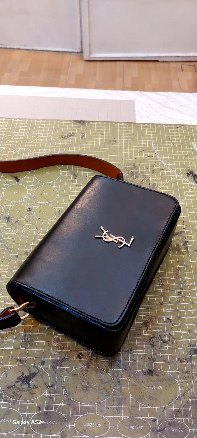 کیف چرم گاوی اعلا دستدوز مشکی|کیف، کفش، کمربند|رامیان, |دیوار