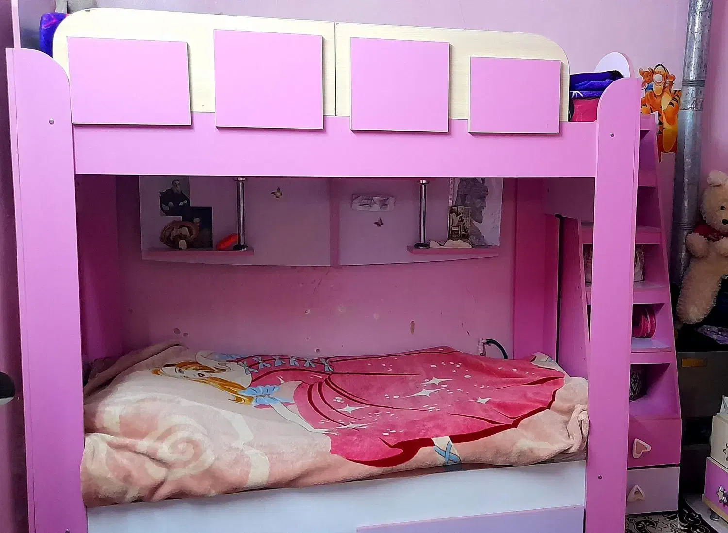 تخت دوطبقه کشو دار با پله|تخت و سرویس خواب|اصفهان, فروردین|دیوار