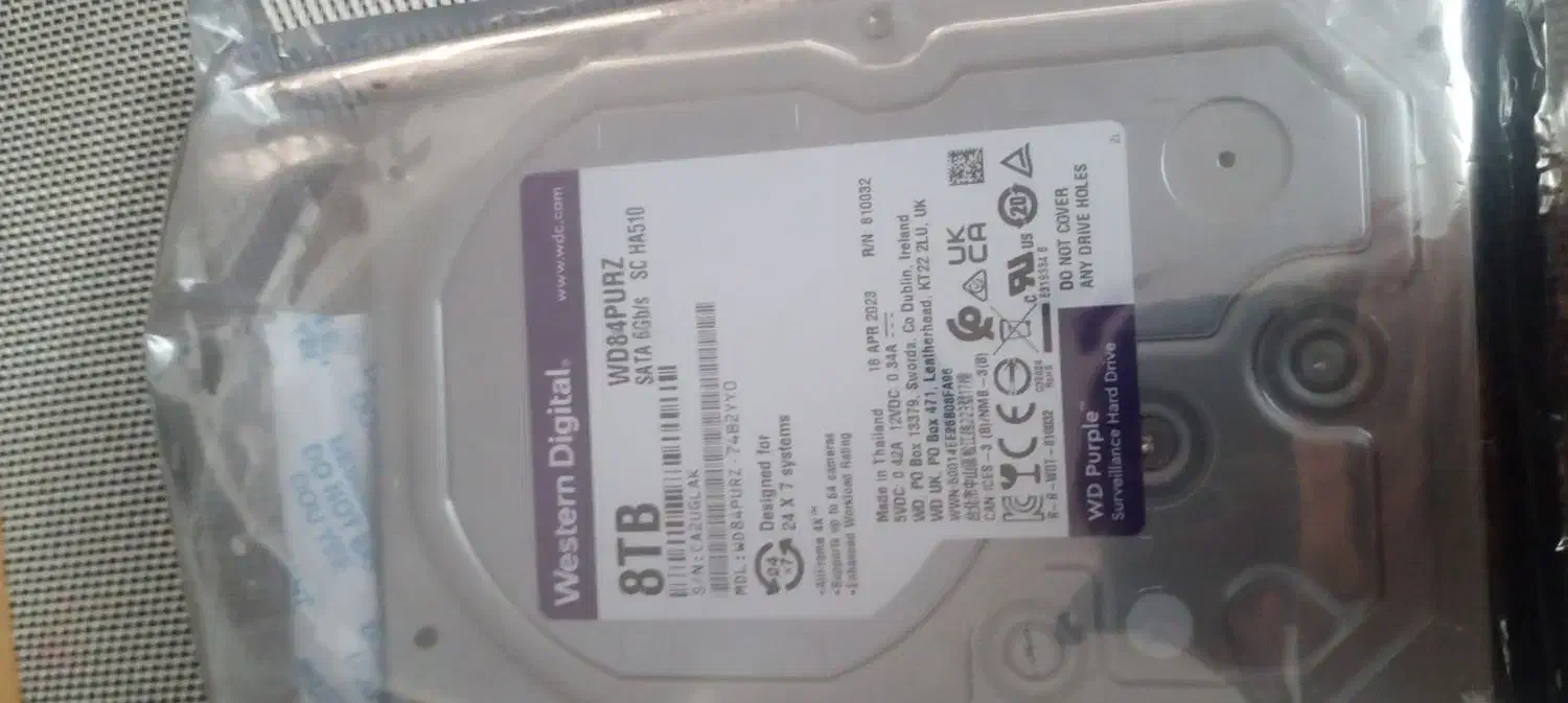 هارد وسترن دیجیتال بنفش نو ۸ ترا|قطعات و لوازم جانبی رایانه|تهران, شهرک شهید باقری|دیوار