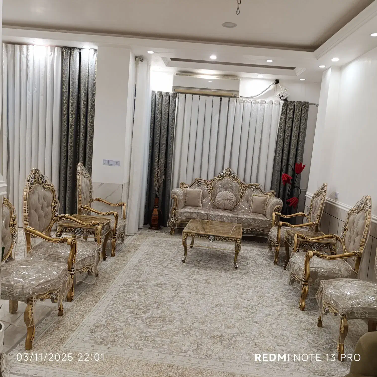 مبلمان سلطنتی 9 نفره|مبلمان خانگی و میز عسلی|دهدشت, |دیوار