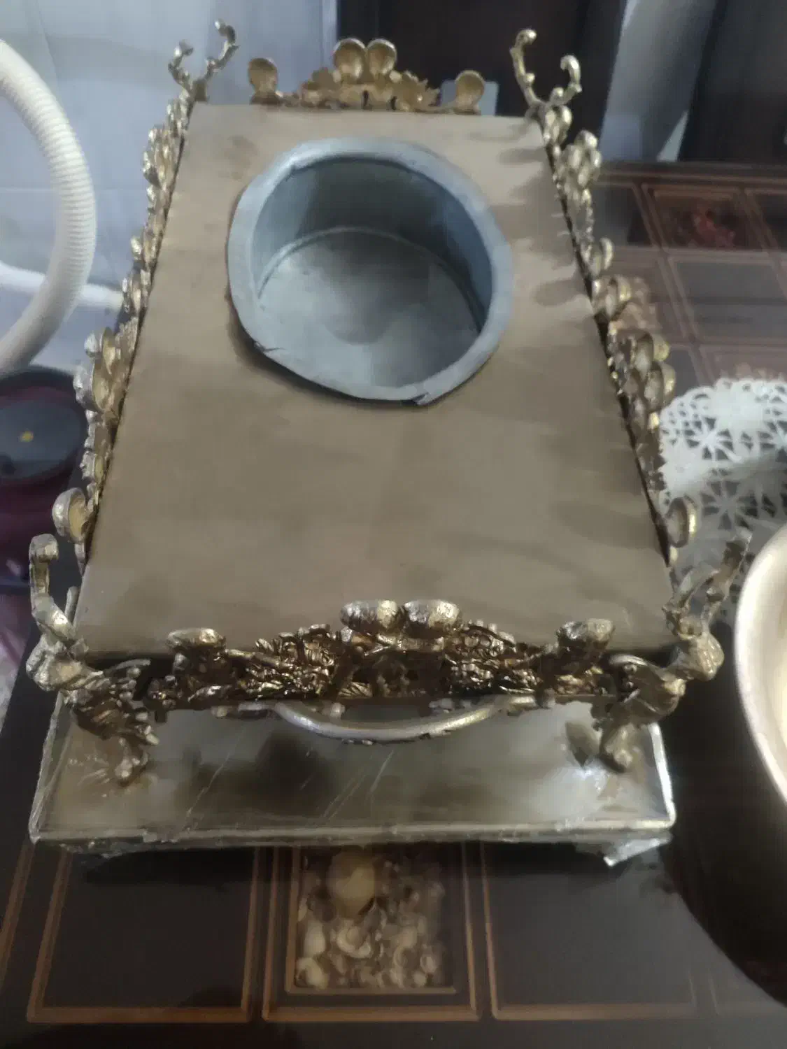 منقل برنجی معاوضه با گوشی درحد نو بدون تعمیر|اجاق گاز و لوازم برقی پختوپز|خمینیشهر, |دیوار