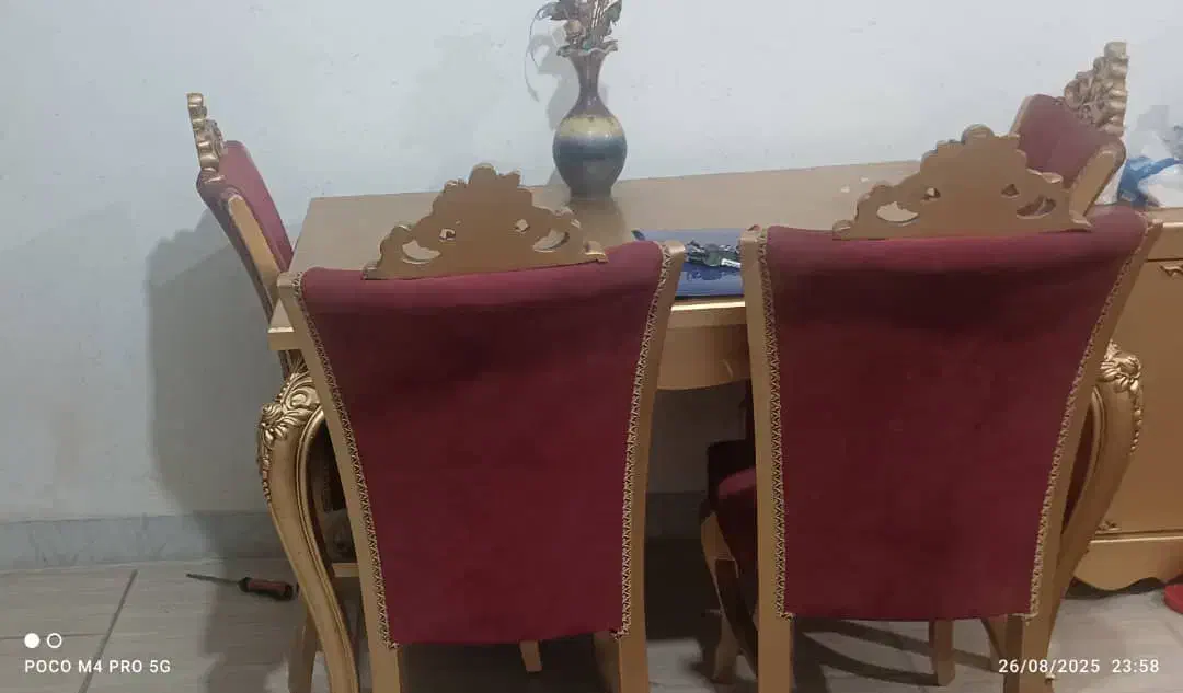 میز غذا خوری ۴نفره|میز و صندلی غذاخوری|اقبالیه, |دیوار