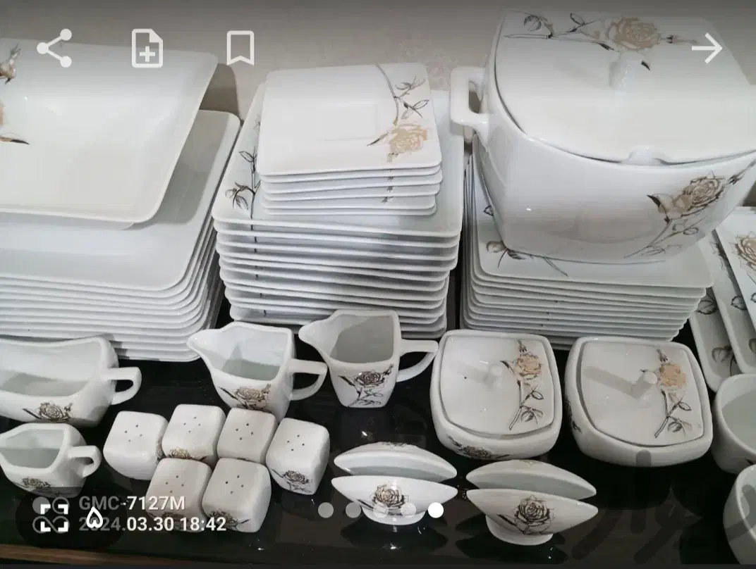 سرویس۱۲نفره چینی همراه باکارتن|ظروف سرو و پذیرایی|نسیمشهر, |دیوار