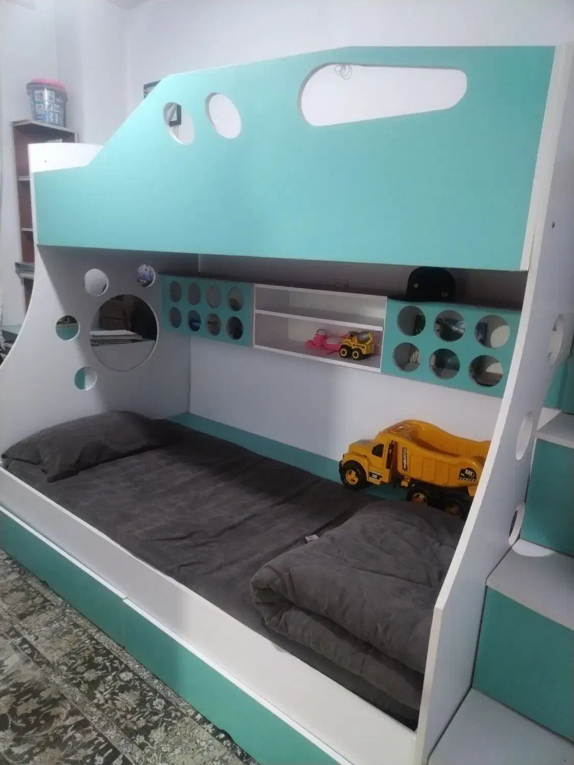 تخت دو طبقه در حد نو 15تومان|تخت و سرویس خواب|قرچک, میرزائی شمالی|دیوار