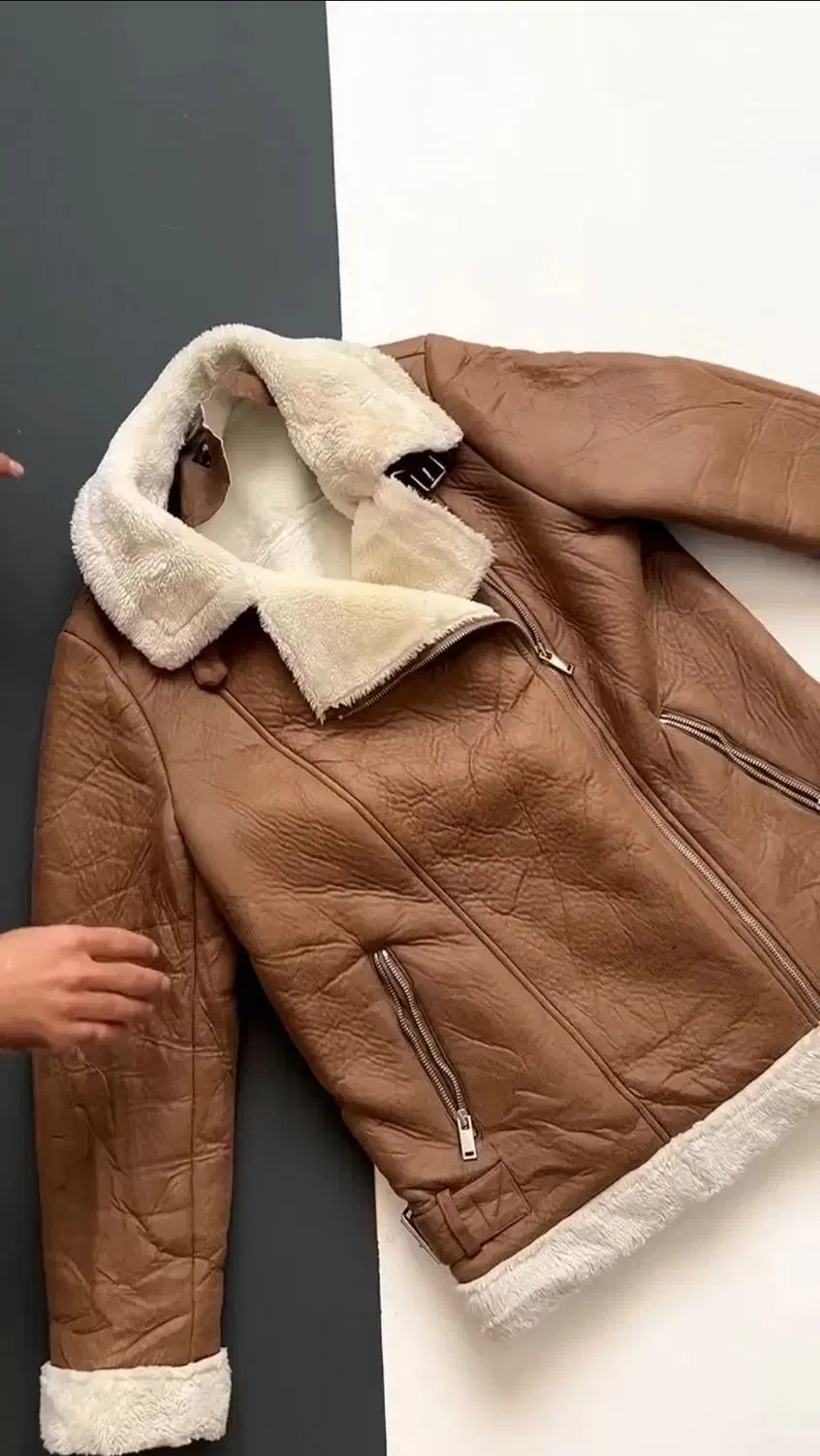 کت چرم بوفالو قهوه ای و مشکی لارج|لباس|تهران, ستارخان|دیوار