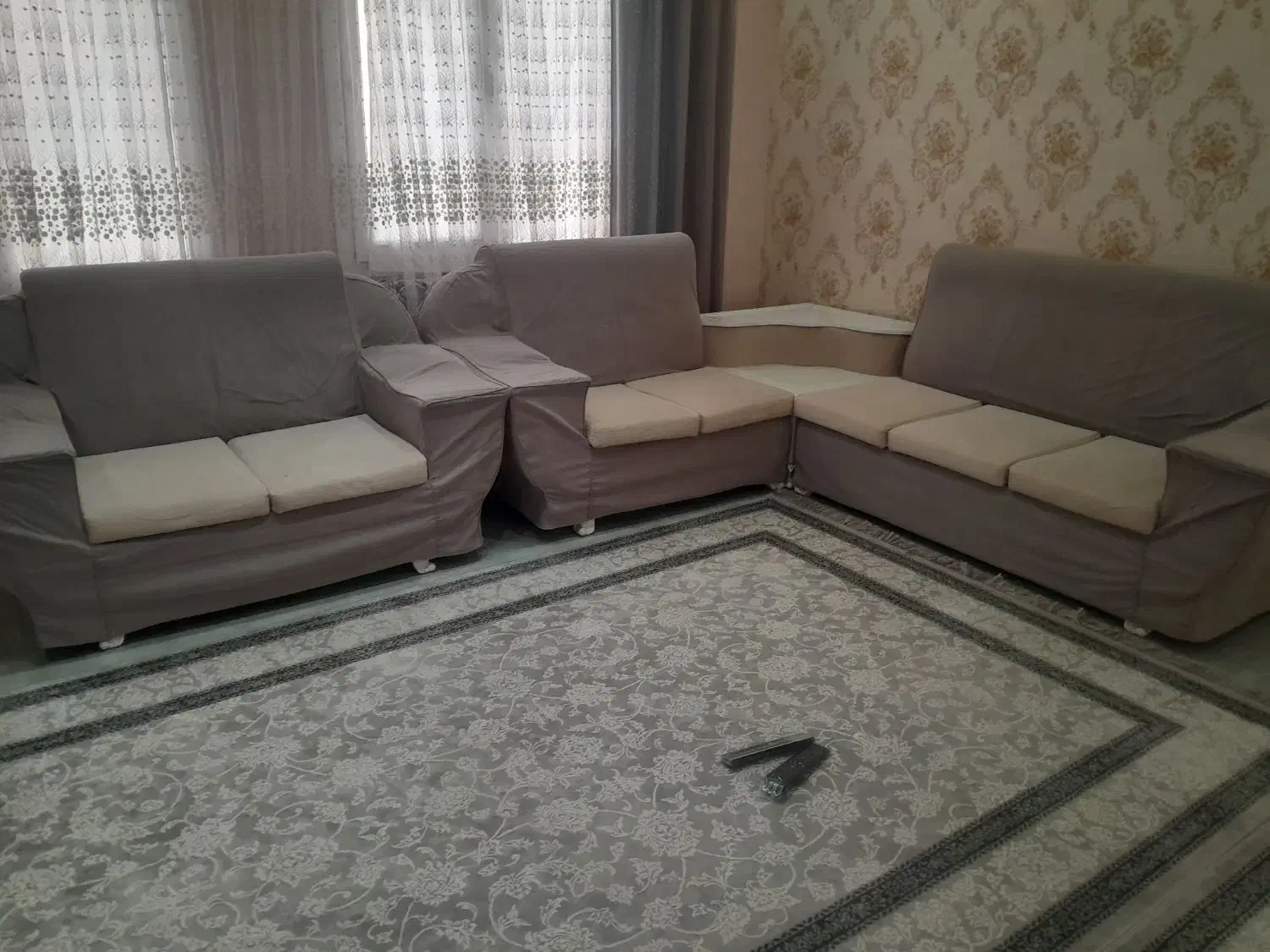 مبل ال هفت نفره|مبلمان خانگی و میز عسلی|پرند, فاز ۳|دیوار