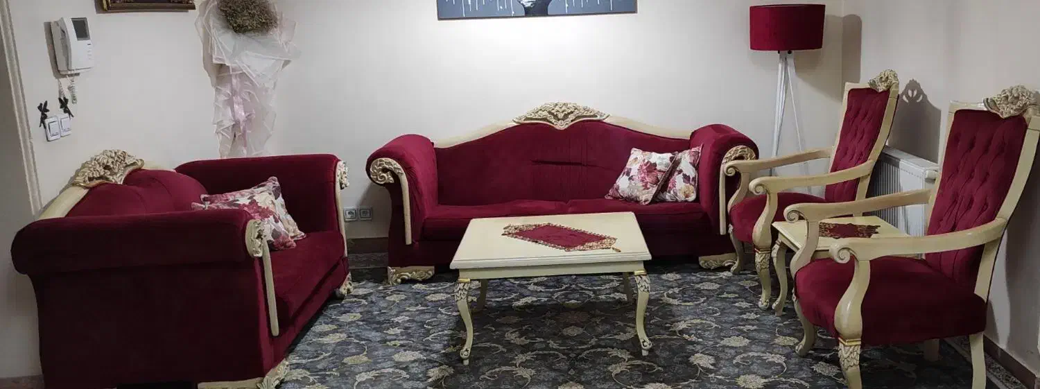 مبل هفت نفره چوب راش پارچه مازراتی|مبلمان خانگی و میز عسلی|خاوران, |دیوار