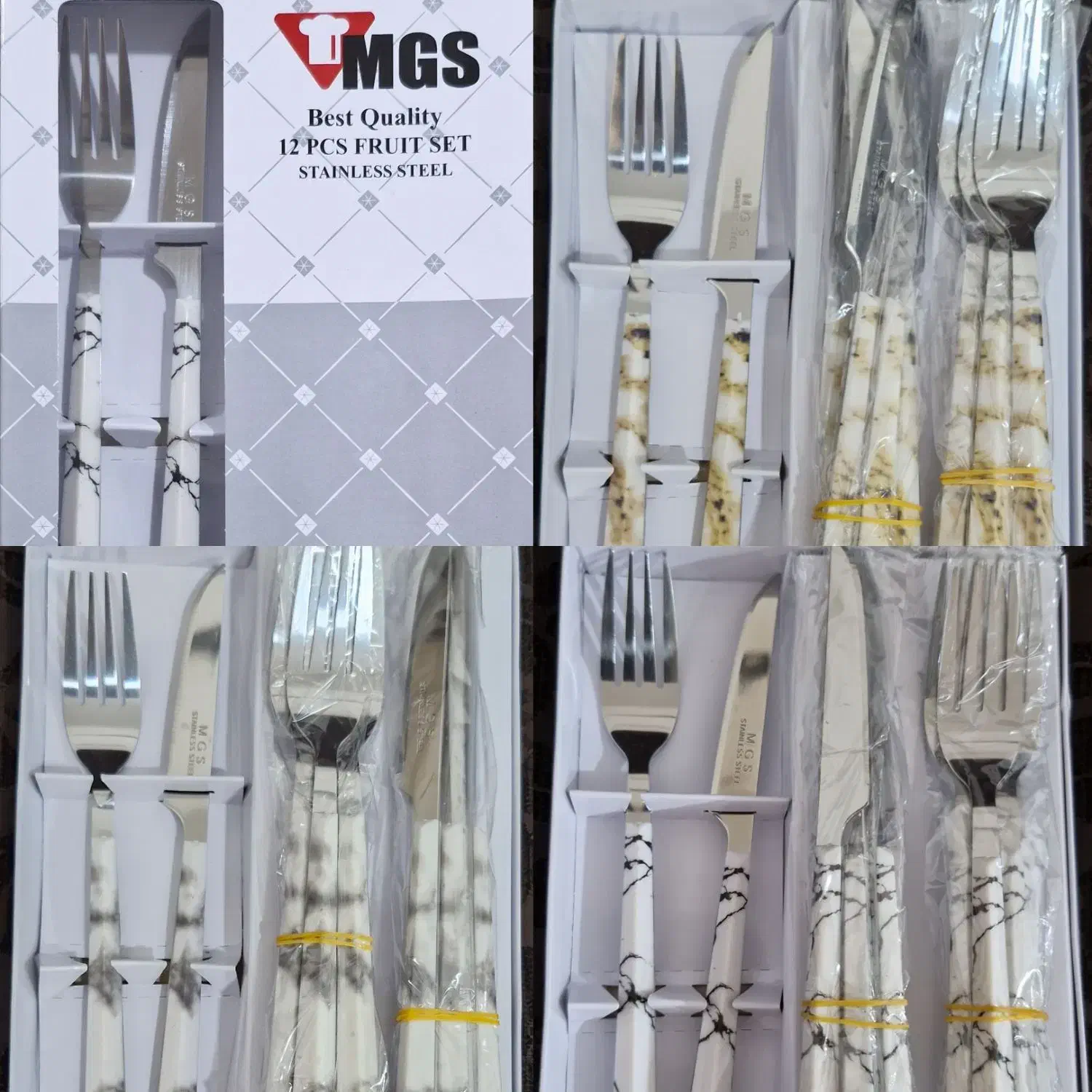 ست چاقو و جنگال میوه خوری و قاشق بستنی خوری|ظروف سرو و پذیرایی|رامهرمز, |دیوار