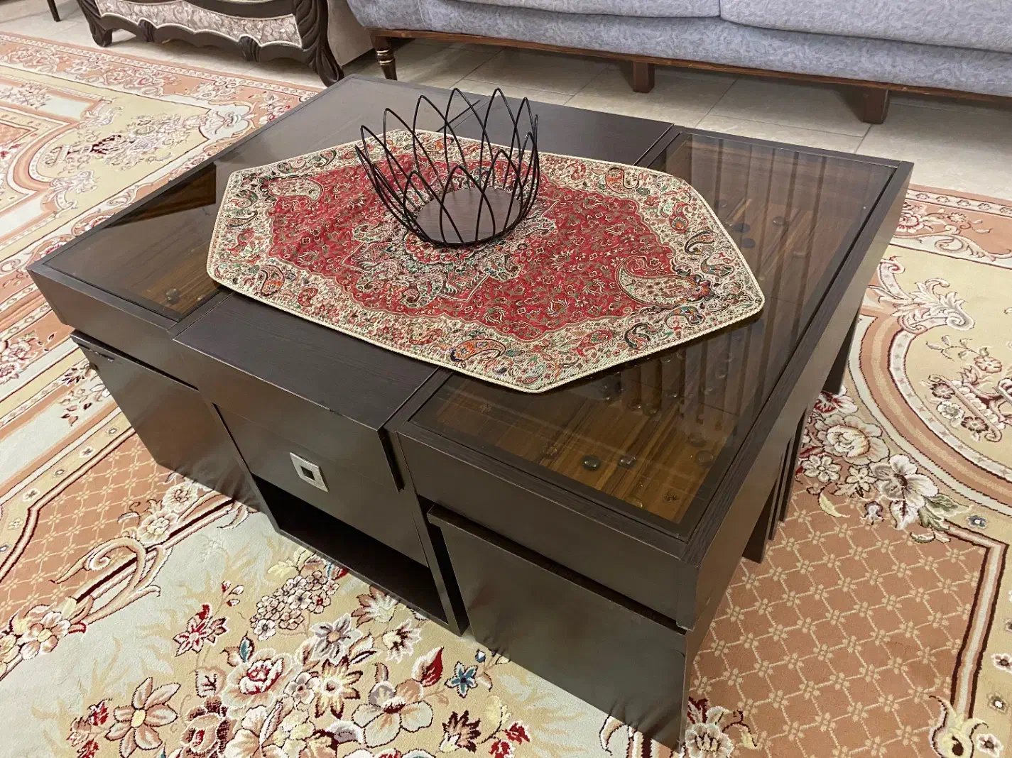 میز جلو مبلی با عسلی|مبلمان خانگی و میز عسلی|قائم‌شهر, |دیوار