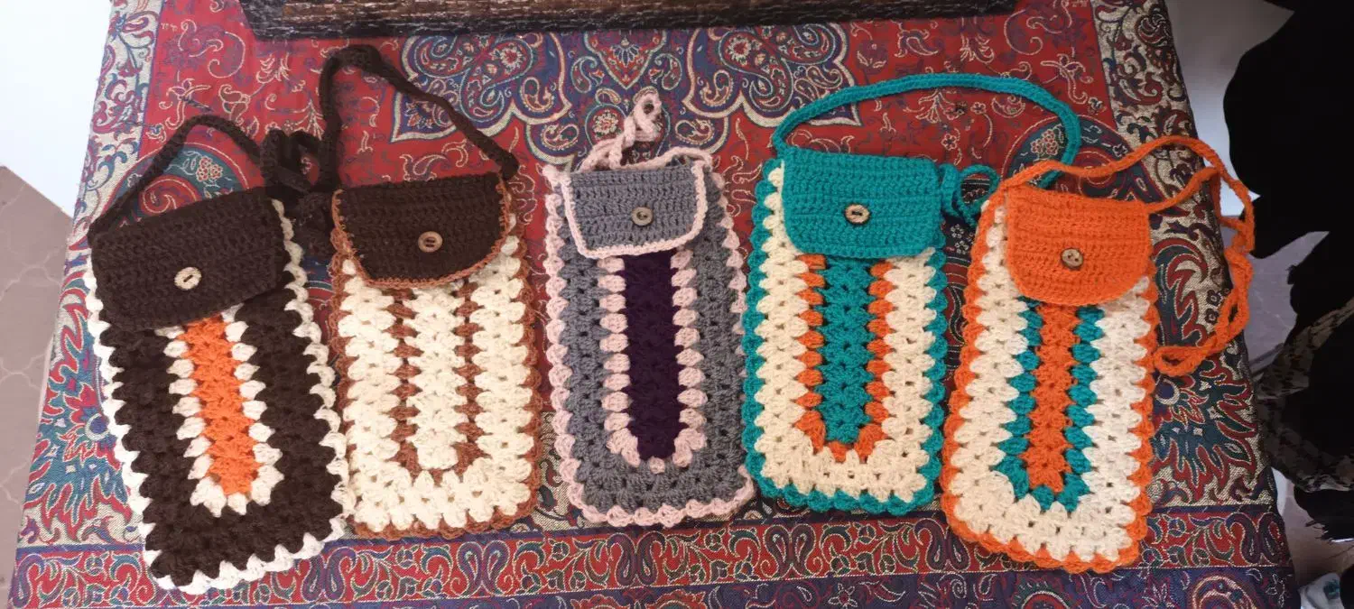 کیف گوشی بافتنی|کیف، کفش، کمربند|اردکان, |دیوار