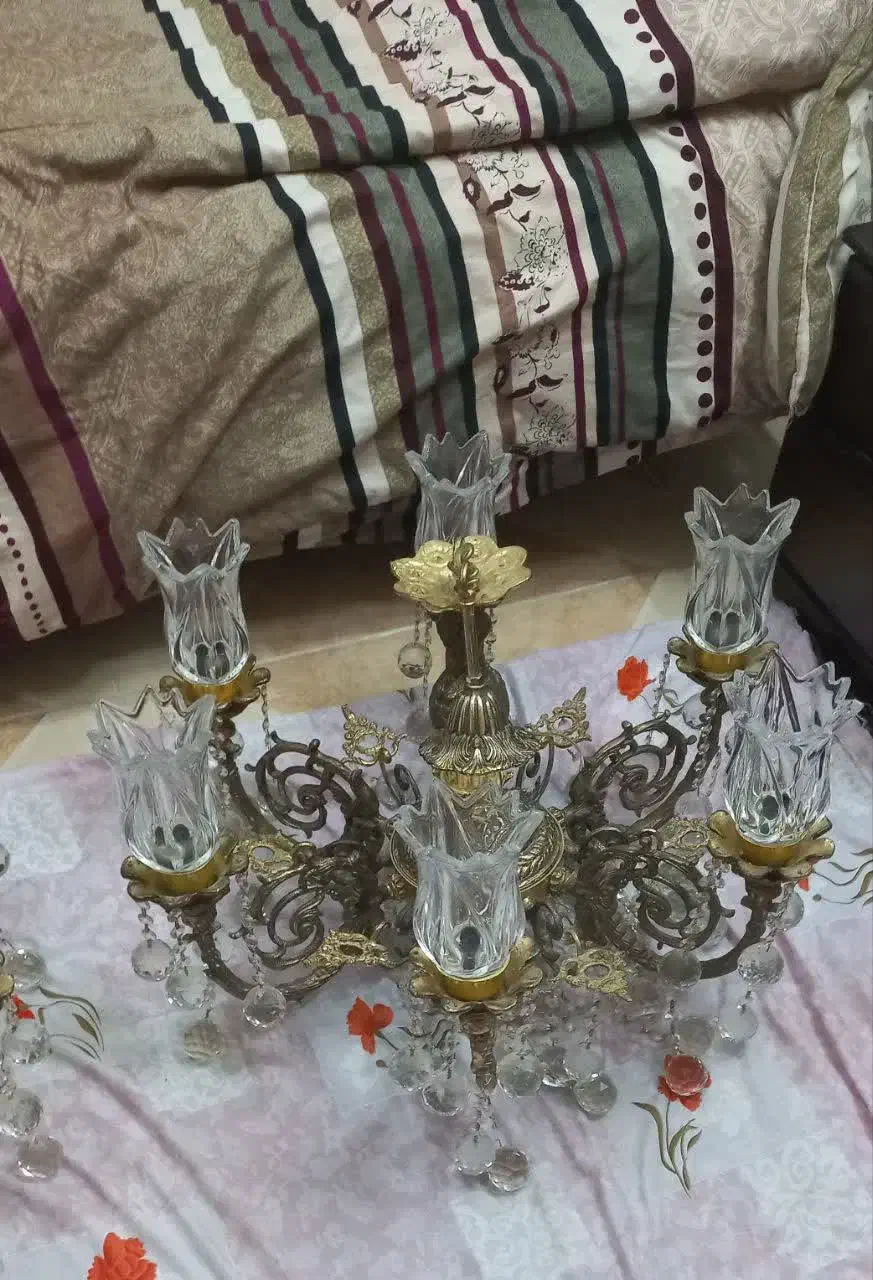 یک جفت لوستر ۶ شاخه|لوستر و چراغ آویز|قم, سعادتی|دیوار