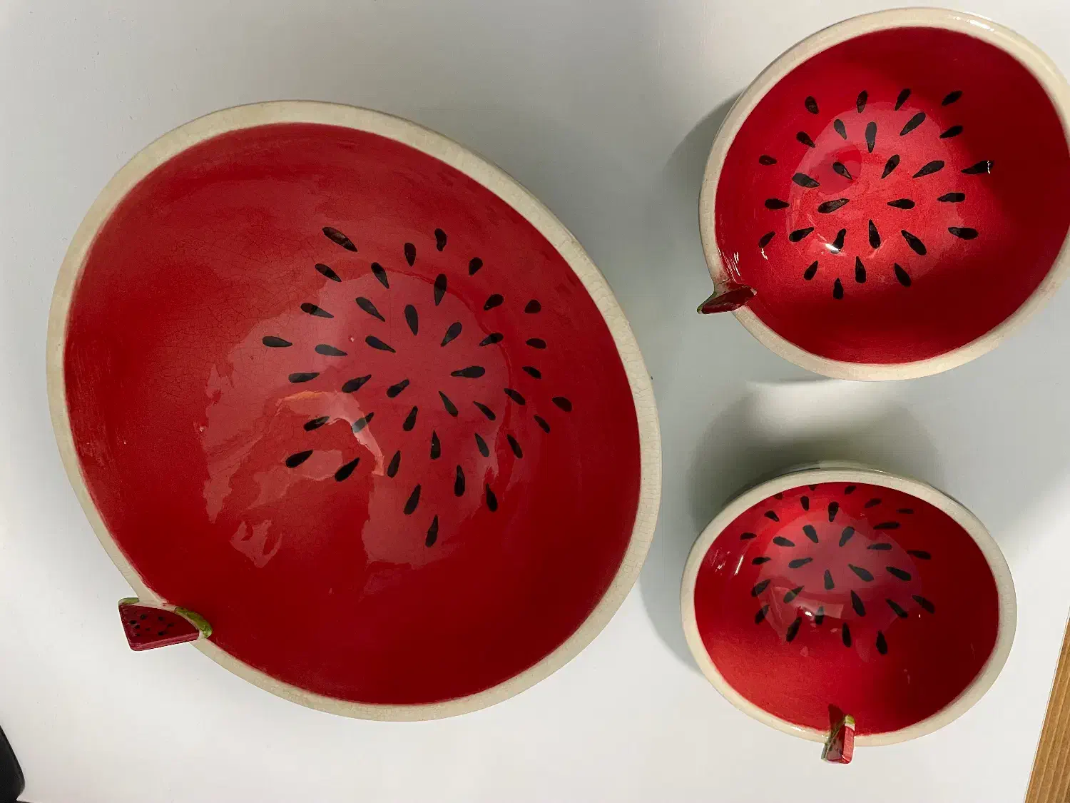 ظرف سرامیکی طرح هندوانه|ظروف سرو و پذیرایی|رشت, منظریه|دیوار