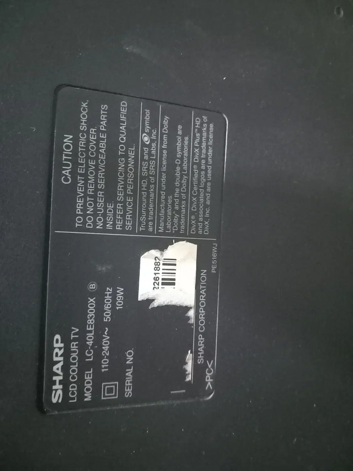 تلوزیون LCDشارپ 40 اینچ|تلویزیون و پروژکتور|نسیمشهر, |دیوار