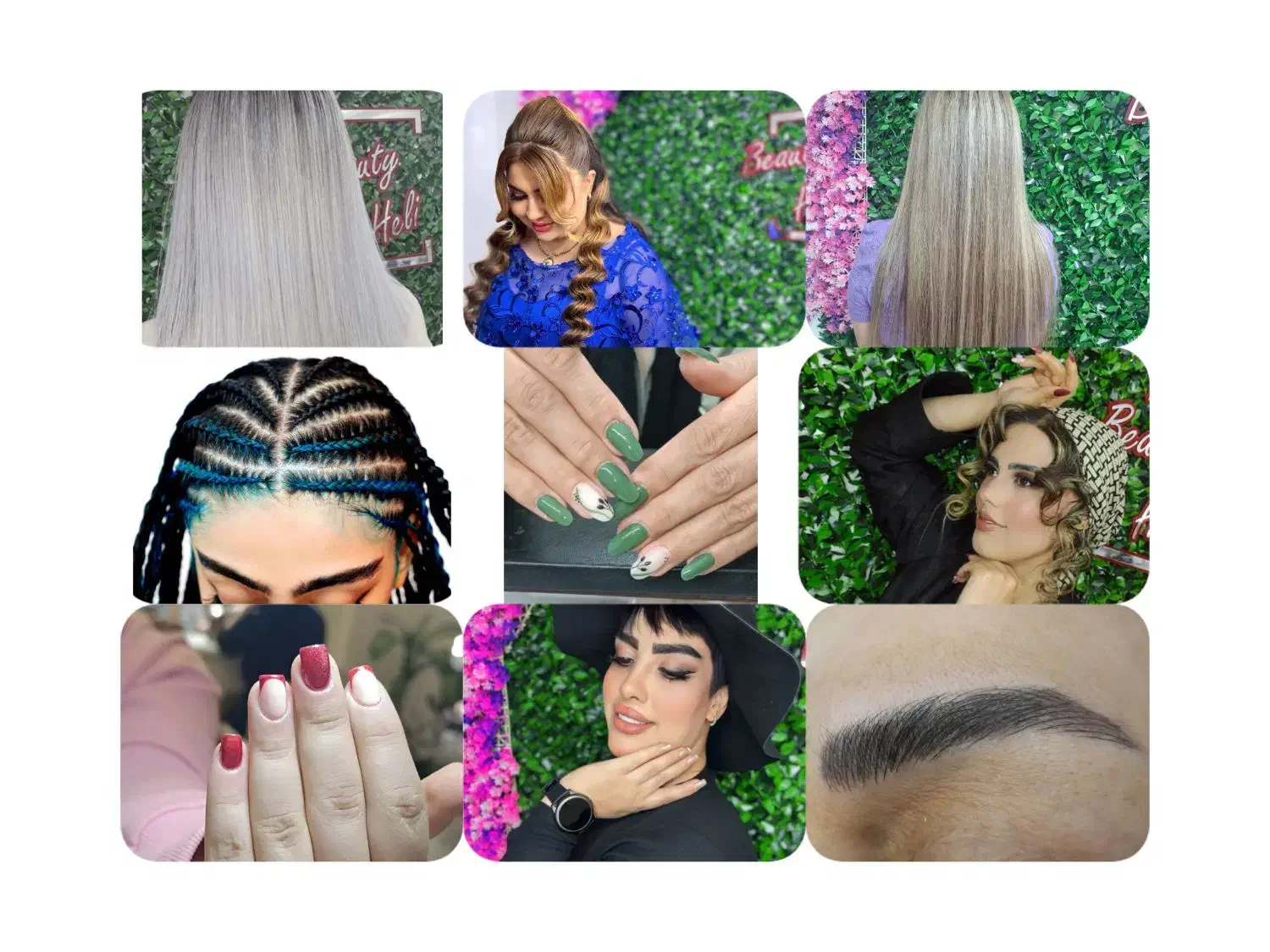 سالن زیبایی رنگ میکاپ ناخن میکرواصلاح شنیون فشیال|خدمات آرایشگری و زیبایی|پرند, فاز ۲|دیوار