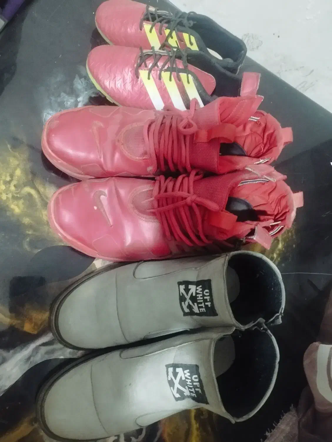 سه جفت کفش زنانه،مردانه،پسرانه همه باهم ۴۵۰|کیف، کفش، کمربند|مشهد, اروند|دیوار