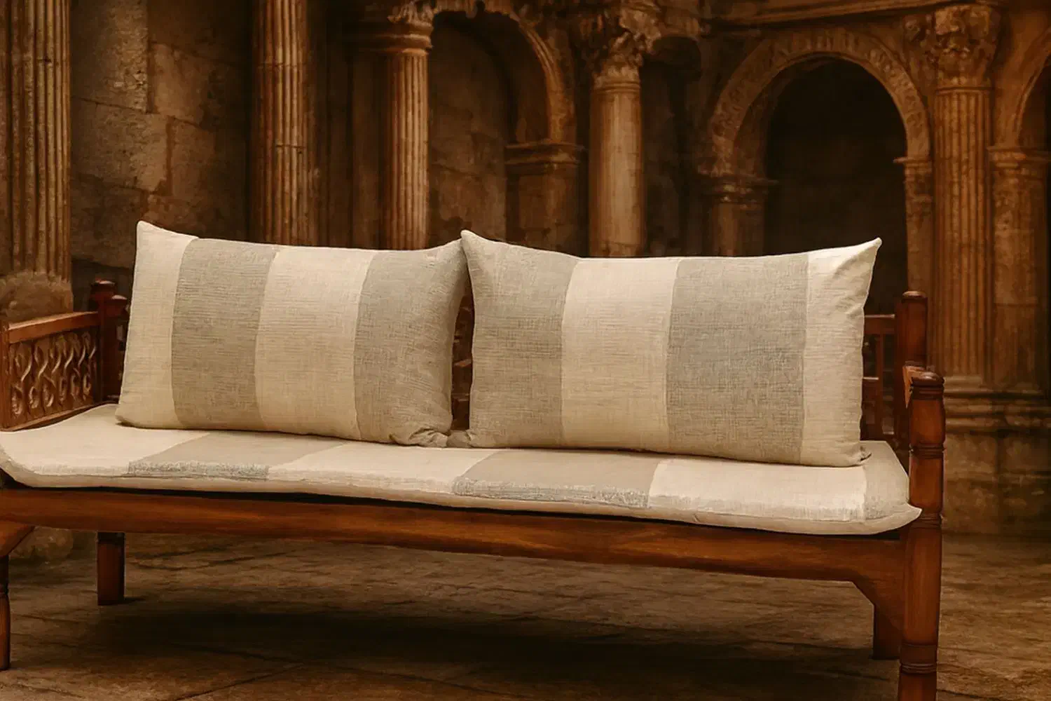 شاه نشین پشتی بالش|رختخواب، بالش، پتو|بروجرد, |دیوار