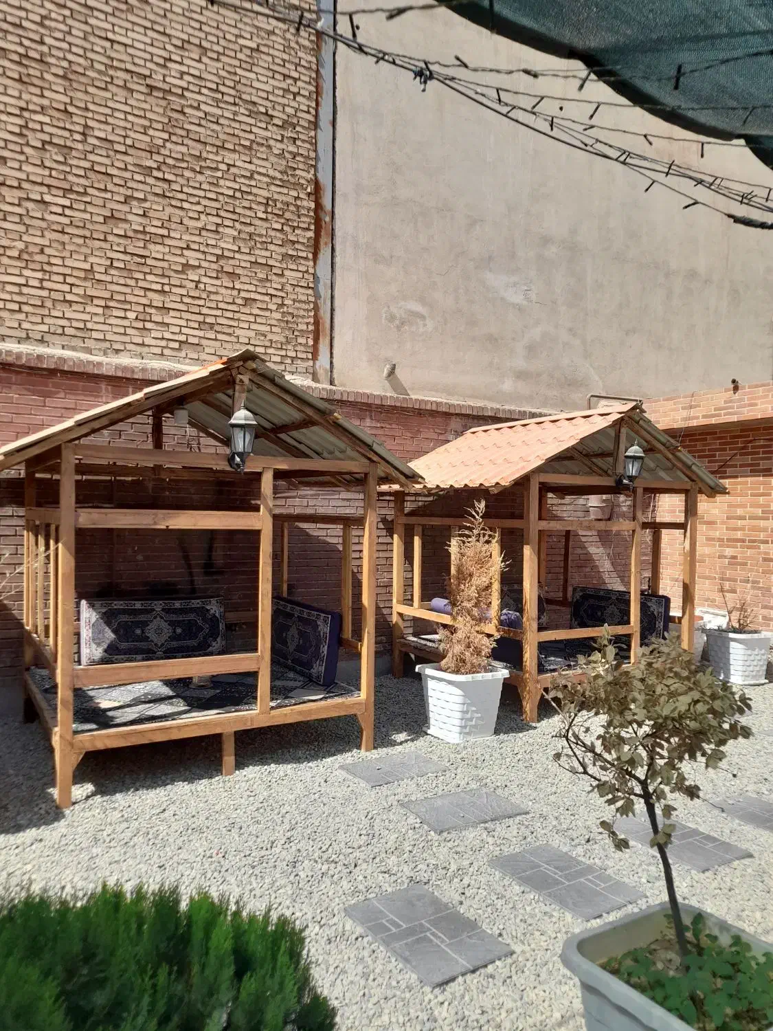 آلاچیق چوبی سفره خونه باغ|مصالح و تجهیزات ساختمان|باقرشهر, |دیوار