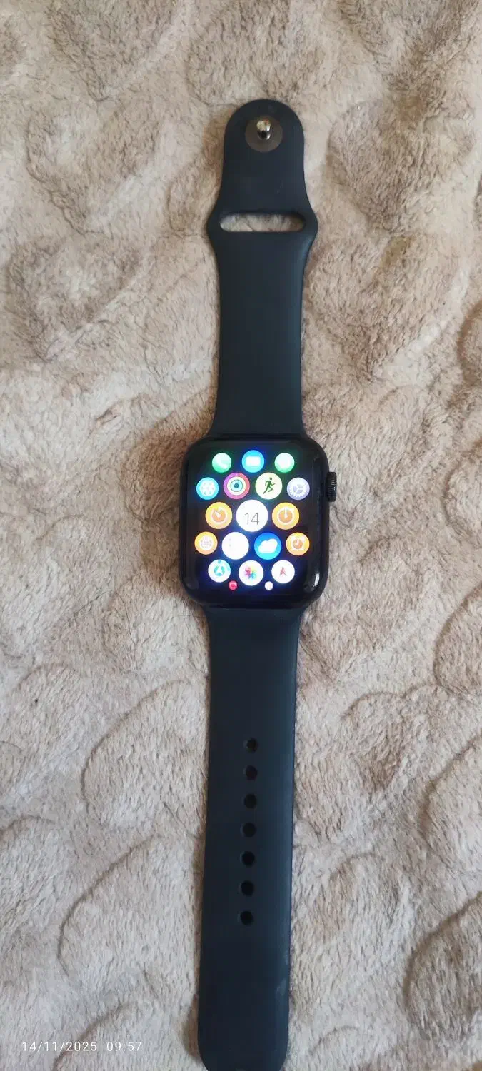 اپل واچ سری ۹ سایز ۴۴ رنگ مشکی|لوازم جانبی موبایل و تبلت|تهران, آهنگران (سراسیاب دولاب)|دیوار